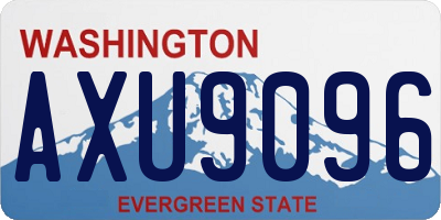 WA license plate AXU9096
