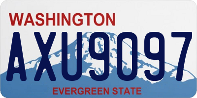 WA license plate AXU9097