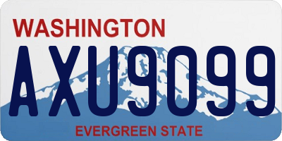 WA license plate AXU9099