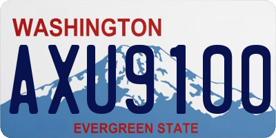 WA license plate AXU9100