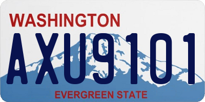 WA license plate AXU9101