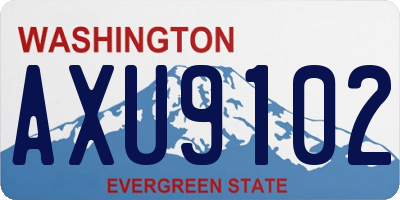 WA license plate AXU9102