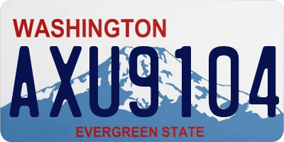 WA license plate AXU9104