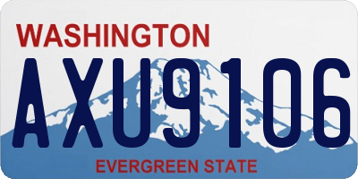 WA license plate AXU9106