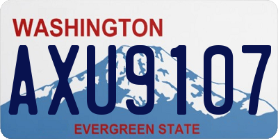 WA license plate AXU9107