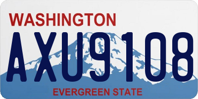 WA license plate AXU9108