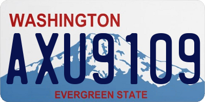 WA license plate AXU9109