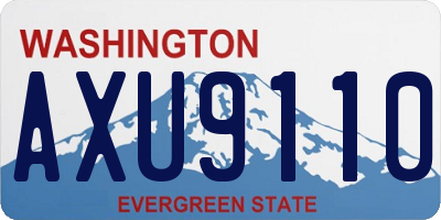 WA license plate AXU9110
