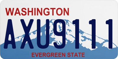 WA license plate AXU9111