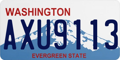 WA license plate AXU9113