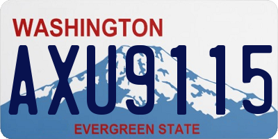 WA license plate AXU9115