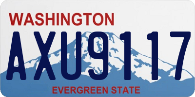 WA license plate AXU9117