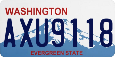 WA license plate AXU9118