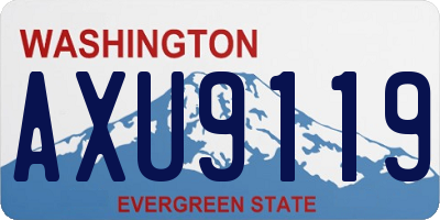 WA license plate AXU9119