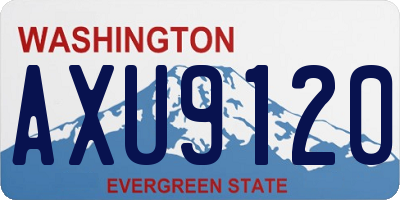 WA license plate AXU9120