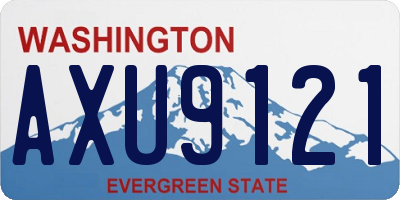 WA license plate AXU9121