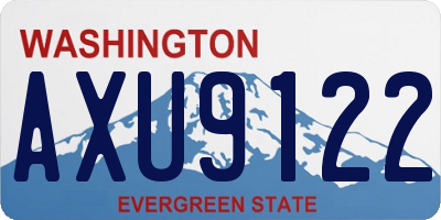 WA license plate AXU9122