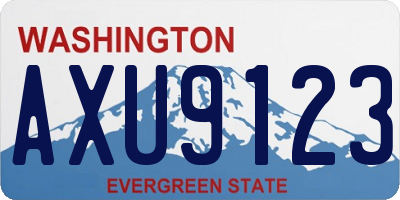 WA license plate AXU9123