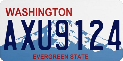 WA license plate AXU9124