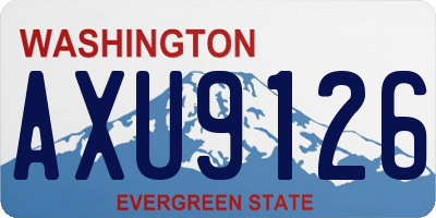 WA license plate AXU9126