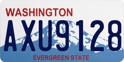 WA license plate AXU9128