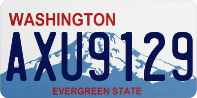 WA license plate AXU9129