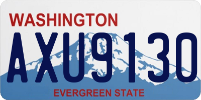 WA license plate AXU9130