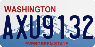 WA license plate AXU9132