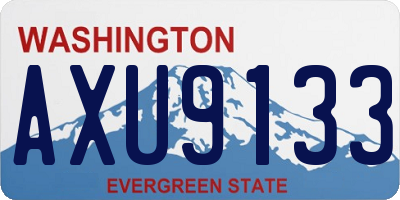 WA license plate AXU9133