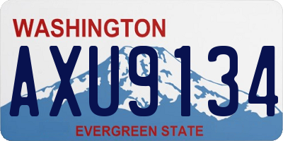 WA license plate AXU9134