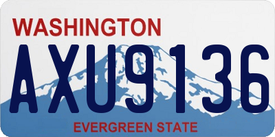 WA license plate AXU9136