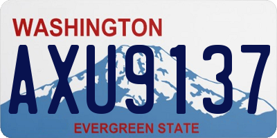 WA license plate AXU9137