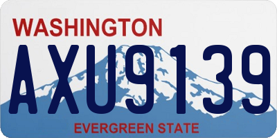 WA license plate AXU9139