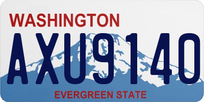 WA license plate AXU9140