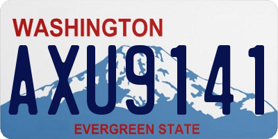 WA license plate AXU9141