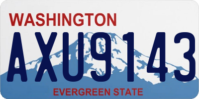 WA license plate AXU9143