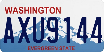 WA license plate AXU9144