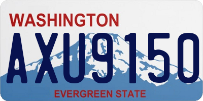 WA license plate AXU9150
