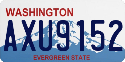 WA license plate AXU9152