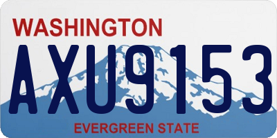 WA license plate AXU9153