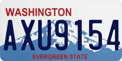 WA license plate AXU9154