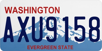 WA license plate AXU9158