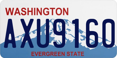 WA license plate AXU9160