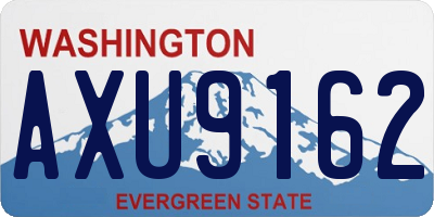 WA license plate AXU9162