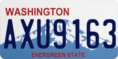 WA license plate AXU9163
