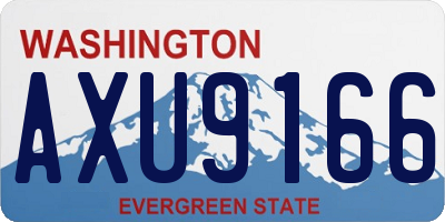 WA license plate AXU9166