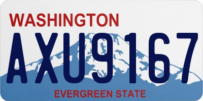 WA license plate AXU9167
