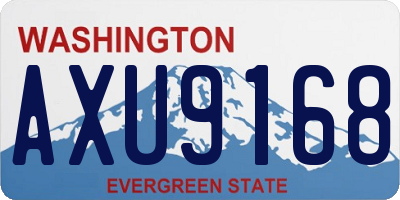 WA license plate AXU9168