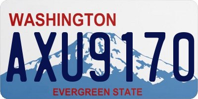 WA license plate AXU9170