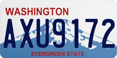 WA license plate AXU9172